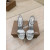 Christian Louboutin Silver Laminated Leather 85mm Stiletto Heel Ankle‑Strap Sandals
