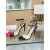 Christian Louboutin Black Spiked Ankle‑Strap 100mm heel Sandal