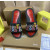Christian Louboutin Black Colorful Graffiti‑Print Spiked Slide Sandals