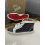 Christian Louboutin White Leather Geometric‑Print Silver‑Spiked High‑Top Sneakers
