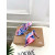 Christian Louboutin Pink‑Blue Tie‑Dye Crisscross Mule High Heel Sandals 100mm heel