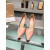 Christian Louboutin Nude Patent Leather Half‑d'Orsay Pointed‑Toe 100mm heel Pumps