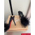 Christian Louboutin Black Feather 100mm Slingback Stiletto Sandals