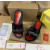 Christian Louboutin Black Crystal Logo Embellished Flat Slide Sandals