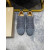 Christian Louboutin Dark Grey Suede Spiked Low‑Top Sneakers
