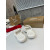 Christian Louboutin White Leather Flat Slide Sandal