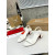 Christian Louboutin White Leather Block heel Ankle Strap Sandal