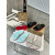 Christian Louboutin Mint Green Rubber Spiked Slide Sandal