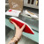 Christian Louboutin White Patent Leather Pointed‑Toe Low‑Wedge Heel Flats