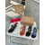 Christian Louboutin White Croc‑embossed Leather Block Heel Thong Sandal