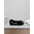 Christian Louboutin × Maison Margiela Black Patent Leather Tabi Split‑Toe Flat Shoes