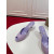 Christian Louboutin Lavender Patent Peep‑Toe Kitten Heel Mules