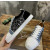 Christian Louboutin Denim Mixed‑Media Crystal Spike Low‑Top Sneakers