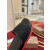 Christian Louboutin Black Mesh Logo Slide Sandals Red Rubber Outsole