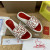 Christian Louboutin White Geometric‑Print Slide Sandals With Signature Logo