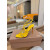 Christian Louboutin Yellow Patent Studded Crisscross Ankle‑Strap Open‑Toe 100mm Stiletto High Heel Sandals