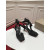 Christian Louboutin Black Satin Ankle Tie Bow Kitten Heel Pumps