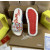 Christian Louboutin White Graffiti‑Print Slides Rainbow Crystal‑Trimmed Sole