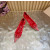 Christian Louboutin Red Mesh Pearl Crystal‑Embellished Pointed‑Toe Flat Pumps