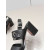 Christian Louboutin Black Leather Ankle‑Strap Block Heel Sandals 85mm heel