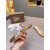 Christian Louboutin Clear Strap Crystal‑Embellished Gold Flat Slide Sandals