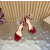 Christian Louboutin Red Patent 150mm Platform Ankle‑Strap Heel Sandals