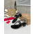 Christian Louboutin Croc‑embossed Black Leather Block Heel Thong Sandal