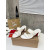 Christian Louboutin White Leather 55mm heel Slide Sandals