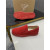 Christian Louboutin Red Suede All‑Over Spiked Slip‑On Loafers