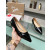 Christian Louboutin Black Patent Leather Pointed‑Toe Low‑Wedge Heel Flats