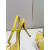 Christian Louboutin Yellow Patent Leather 100mm Stiletto Heel Slingback Sandals