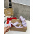 Christian Louboutin Lavender Leather 55mm heel Slide Sandals