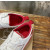 Christian Louboutin White‑Red Spiked Low‑Top Platform Sneakers
