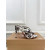 Christian Louboutin Zebra Print Satin 100mm Spiral Heel Mule Sandals