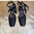 Christian Louboutin Black Satin Crystal‑Embellished Ankle‑Tie Slingback Ballet Flats
