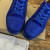 Christian Louboutin Royal Blue Suede Crystal‑Encrusted Low‑Top Sneakers