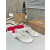 Christian Louboutin White Croc‑embossed Leather Block Heel Thong Sandal