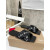 Christian Louboutin Crossover Strap Woven Flat Slide Sandals