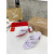Christian Louboutin Lavender Leather Studded 55mm heel Slide Sandals