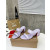 Christian Louboutin Lavender Leather 55mm heel Slide Sandals