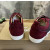 Christian Louboutin Burgundy Suede Crystal‑Embellished Low‑Top Sneakers