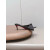 Christian Louboutin Black Satin Big‑Bow Pointed‑Toe Mule Kitten Heel Sandals 55mm heel