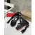Christian Louboutin Black Fabric 120mm heel Wedge Ankle Tie Espadrille Sandal