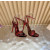 Christian Louboutin Metallic Red Patent Ankle‑Strap Platform High‑Heel Sandals 120mm heel