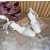 Christian Louboutin White Satin Crystal‑Embellished Ankle‑Tie Slingback Ballet Flats