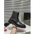 Christian Louboutin Black Calf Leather 30mm Cap‑Toe Chelsea Ankle Boots