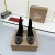 Christian Louboutin Black Suede Silver‑Spiked Chelsea Ankle Boots