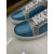Christian Louboutin Blue‑Silver Crystal Patchwork Lace‑Up Casual Sneakers