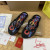 Christian Louboutin Black Printed Spike‑Detail Flip‑Flop Sandals