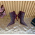 Christian Louboutin Burgundy Mesh Crystal‑Embellished 120mm Pointed‑Toe Stiletto Heel Ankle Boots